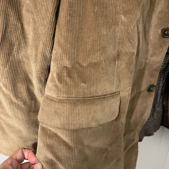 44R Saddlebred Camel Corduroy Blazer 2 Button Jacket - Picture 3 of 6